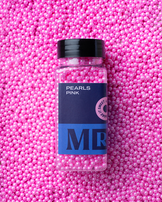 MR Cake Strössel - Pearls Pink - Stora rosa pärlor