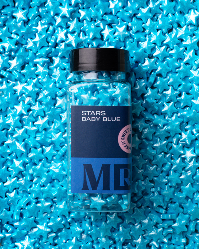 MR Cake Strössel - Stars - Baby Blue - Stora blå stjärnor