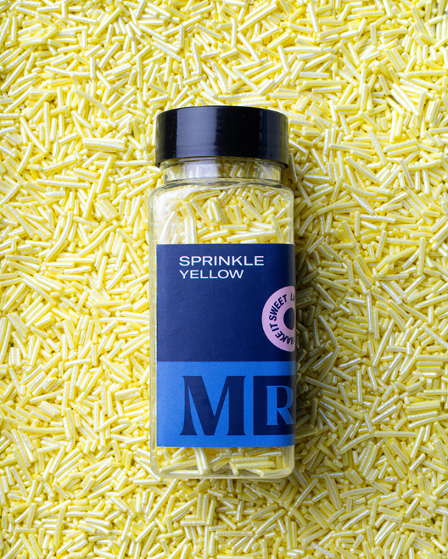MR Cake Strössel - Sprinkle Yellow - Pastellgula stora stavar
