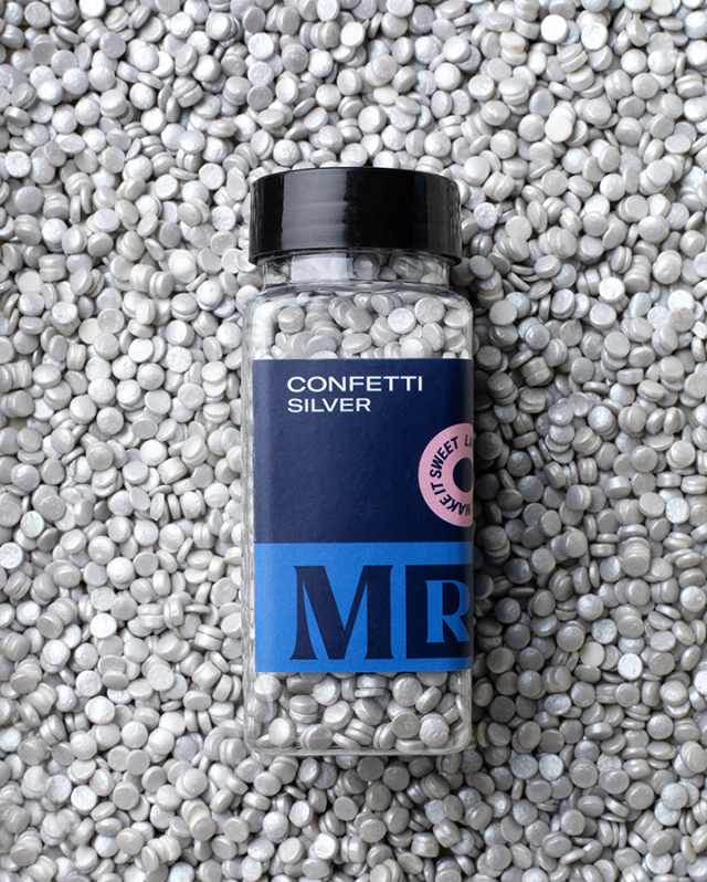 MR Cake Strössel - Confetti Silver - Silver pastiller