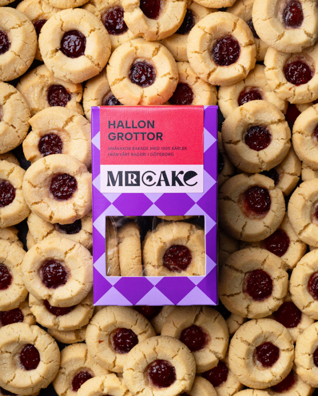 SMÅKAKOR - HALLONGROTTA