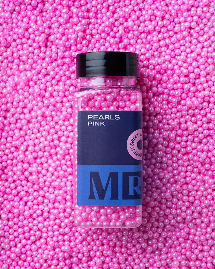 MR Cake Strössel - Pearls Pink - Stora rosa pärlor i gruppen ALLA PRODUKTER / HAPPY BAKING hos MR CAKE (440017)