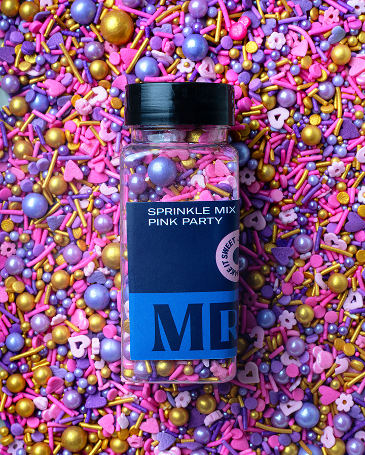 MR Cake Strössel - Sprinkle Mix Pink Party - Färgglad mix i varierande storlek i gruppen ALLA PRODUKTER / HAPPY BAKING hos MR CAKE (440021)