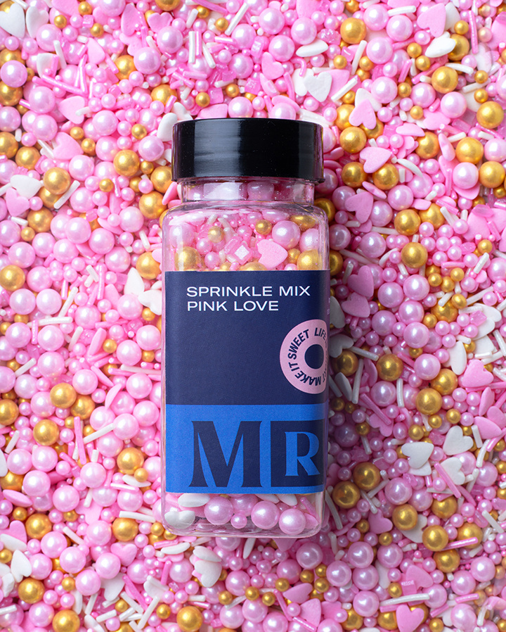 MR Cake Strössel - Sprinkle Mix Pink Love - Färgglad mix med hjärtan, pärlor och stavar i gruppen ALLA PRODUKTER / HAPPY BAKING hos MR CAKE (440024)