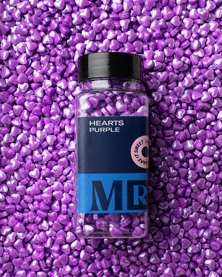 MR Cake Strössel - Hearts Purple - Violetta hjärtan i gruppen ALLA PRODUKTER / HAPPY BAKING hos MR CAKE (440050)